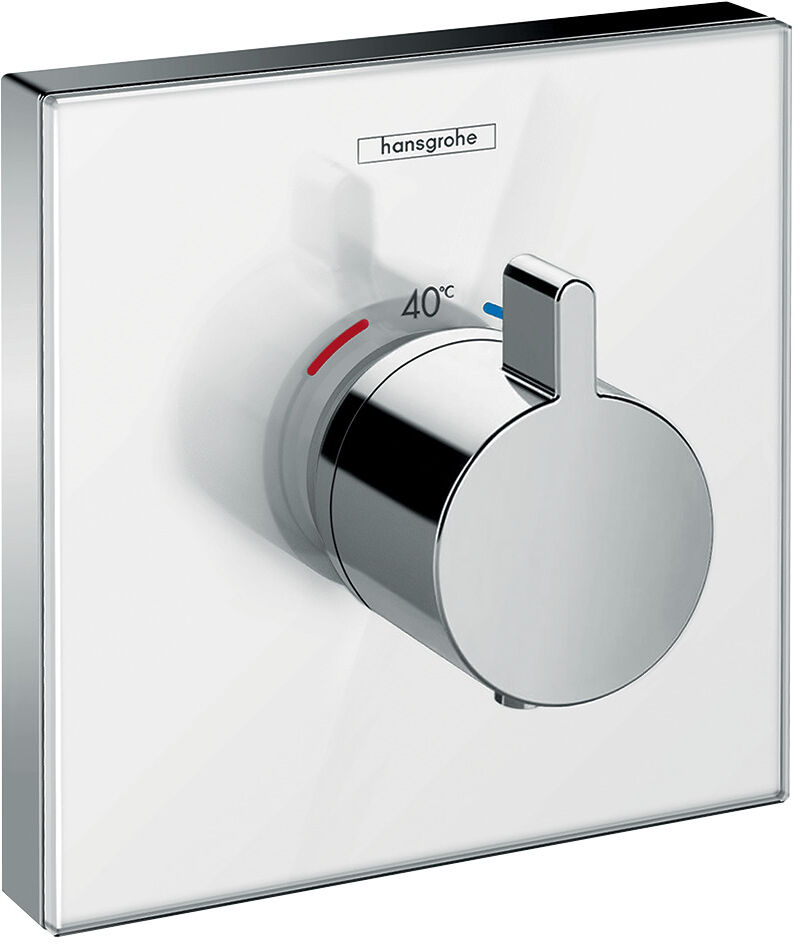 Thermostat de douche hansgrohe 15734400 thermostat encastré, verre, chrome blanc