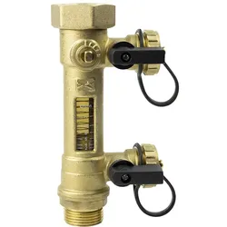 Rotameter, Durchflussmesser 2-12 l/min mit Spül- und Befülleinheit für Solarstation