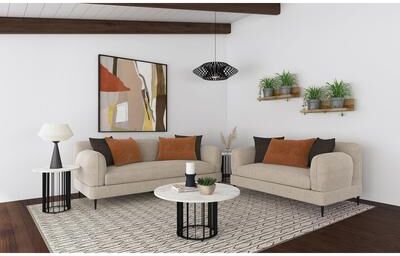 Coaster Jade 2-piece Chenille Upholstered Sofa Set