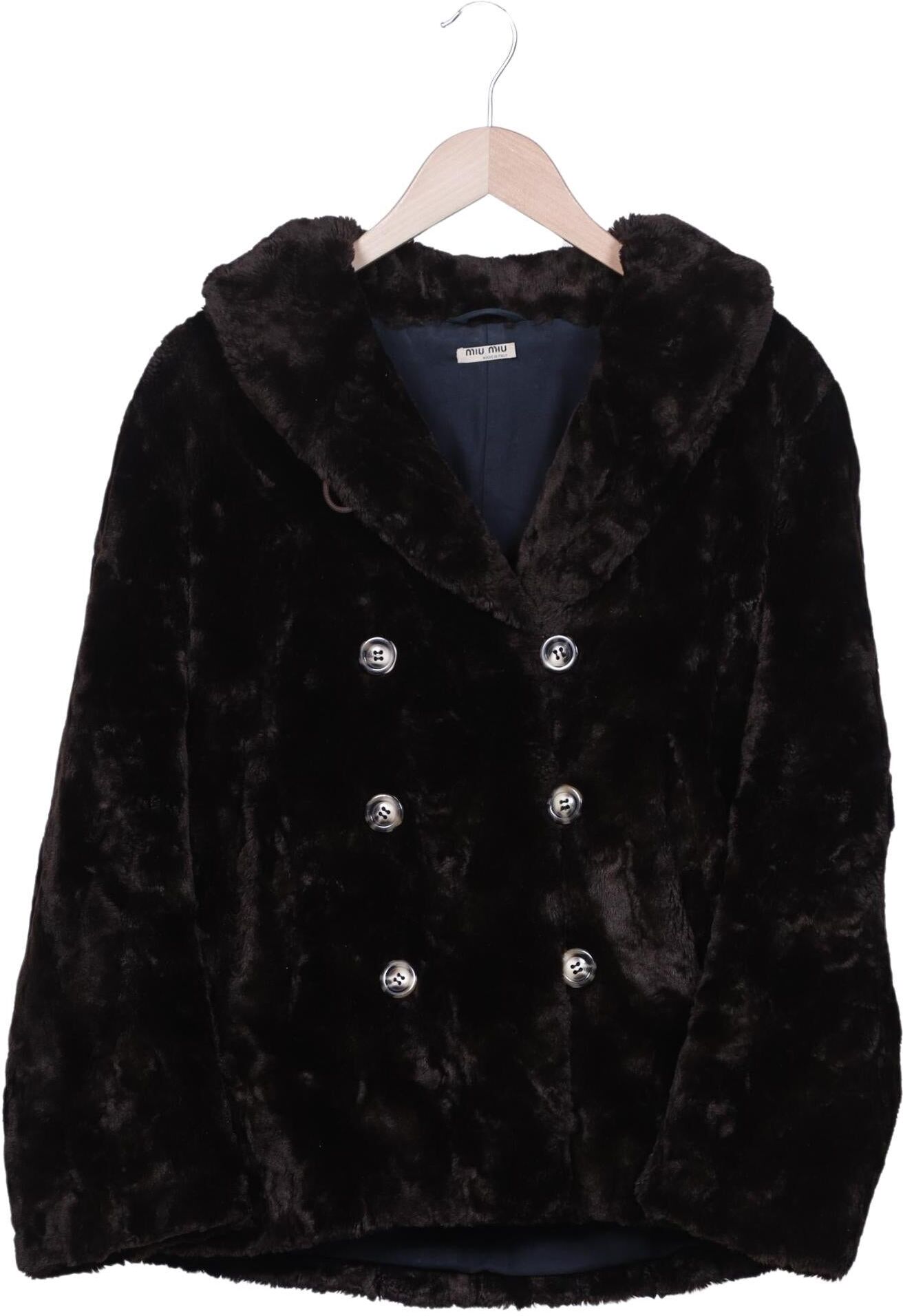 Miu Miu Damen Jacke, Schwarz, Gr. EU 34 (IT 40), Synthetik / Viskose / Baumwolle - Second Hand