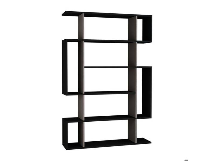 SUBLEEM Étagère VAYNA Anthracite / Moka clair Anthracite Asymétrique Détails moka Mélaminé