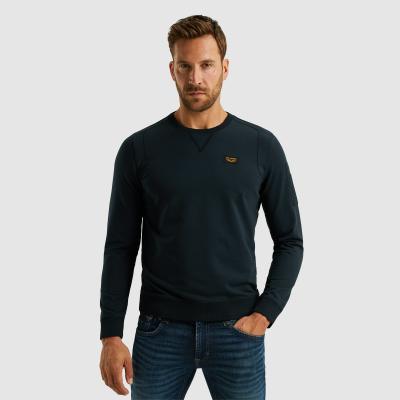 Sweatshirt PME LEGEND "Airstrip", Herren, Gr. M, weiß (sky captain), Sweatware, Obermaterial: 100% Baumwolle, unifarben, regular fit normal, Rundhals, Rippbündchen, Sweatshirts Sweatshirt, mit Logo Stickerei