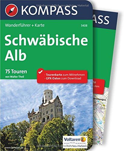 Walter Theil - Schwäbische Alb: Wanderführer mit Extra-Tourenkarte, 75 Touren, GPX-Daten zum Download (KOMPASS-Wanderführer, Band 5408) - Preis vom 11.10.2026 15:43:13 h