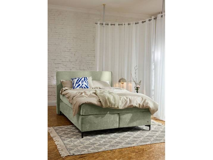 TOM TAILOR HOME Boxspringbett MODERN BOX – klassisch-modernes Boxspringbett mit zwei Kopfteilen, in vielen schönen Stoffen