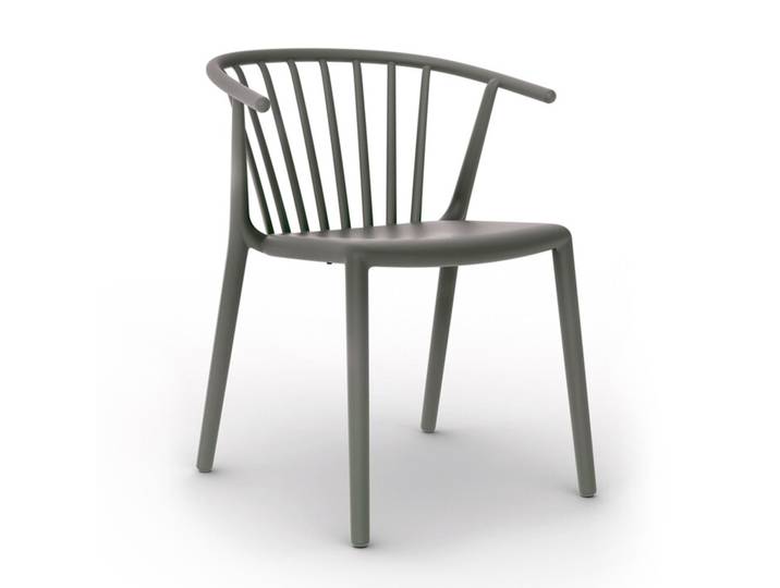 Esszimmerstuhl Woody Grupo Resol grau, Designer Josep Lluscà, 59x74.2x56.5 cm