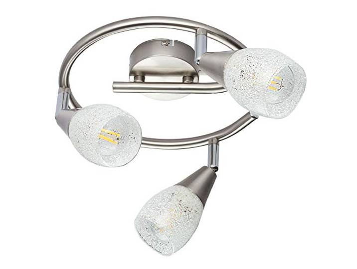 Decken Spot Rondell Leuchte Wohn Gäste Zimmer Kristall Lampe silber schwenkbar