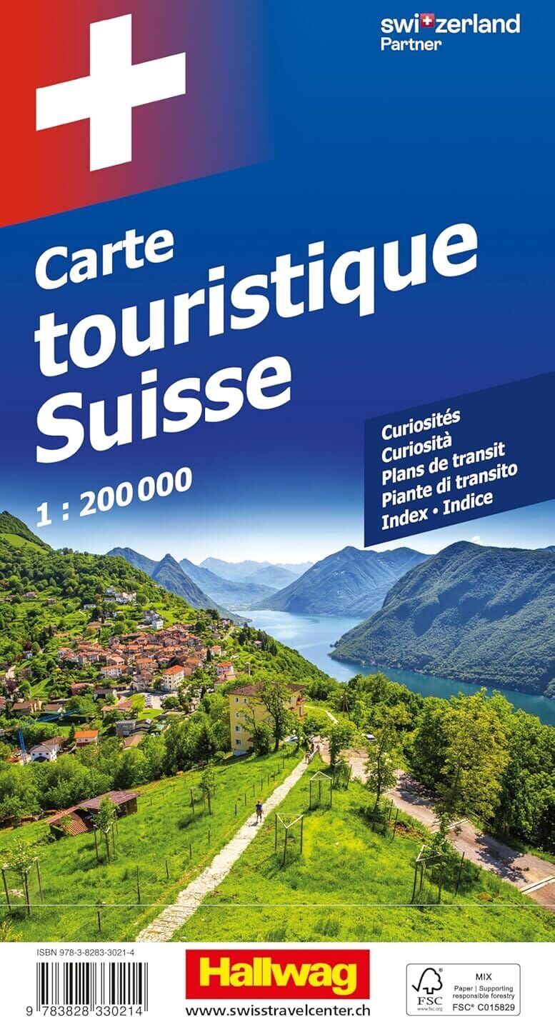 Carte touristique - Suisse   Hallwag