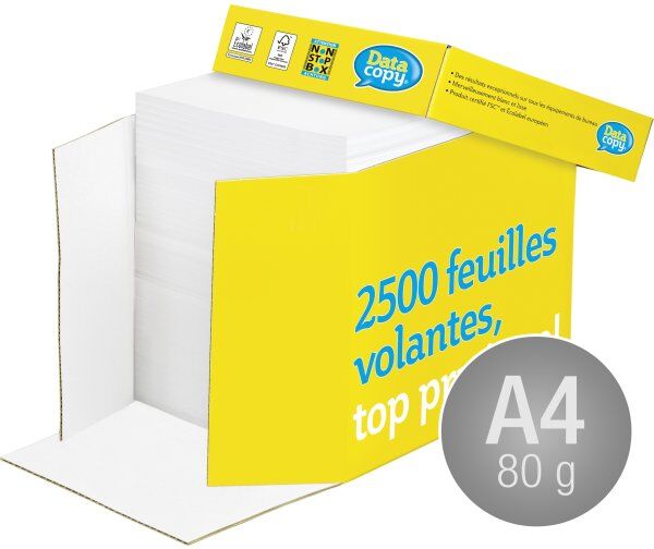 Datacopy Kopipapir A4/80g/2500ark Nonstopbox