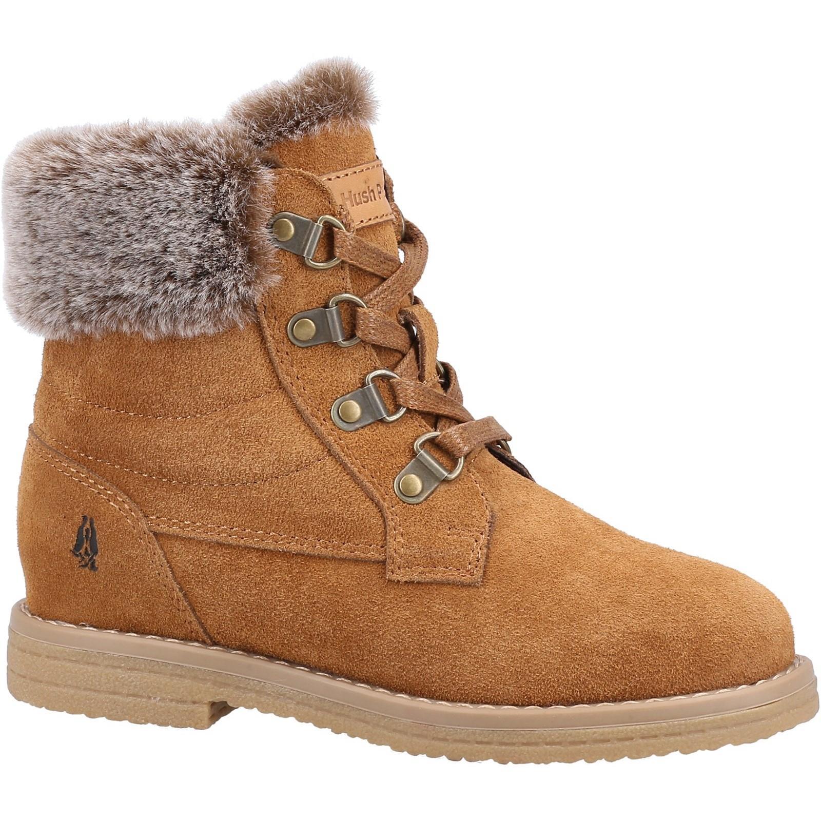 Hush Puppies Meisjes Mini Florence Suede Enkellaarsjes (Tan)