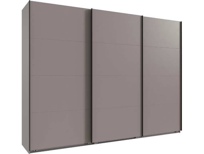 Kleiderschrank, Holzwerkstoff, Saharagrau, 270×208×65 cm, 3 Schwebetüren, Made in Germany, Wimex