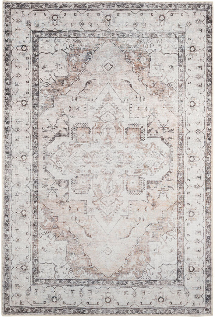 Latitude Vive Callium Vintage Look Cotton Area Rug Beige Rectangle 160cm x 230cm