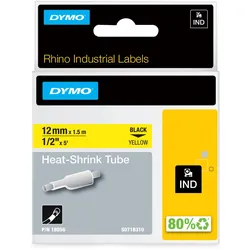 DYMO® Original IND-Heißschrumpfschlauch für Rhino, Polyolefin - schwarz auf gelb