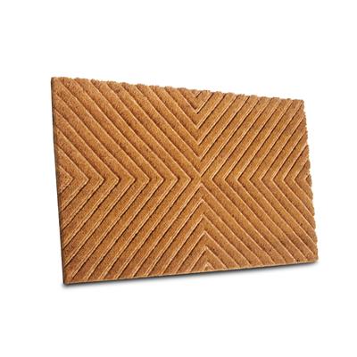 Fußmatte HANSE HOME "Mix Mats Kokos Geometric, Türmatte", braun (kokos), B:45cm H:15mm L:75cm, Kokos, Teppiche, Fußmatte, Strapazierfähig, pflegeleicht, robust, wetterfest, UV-beständig
