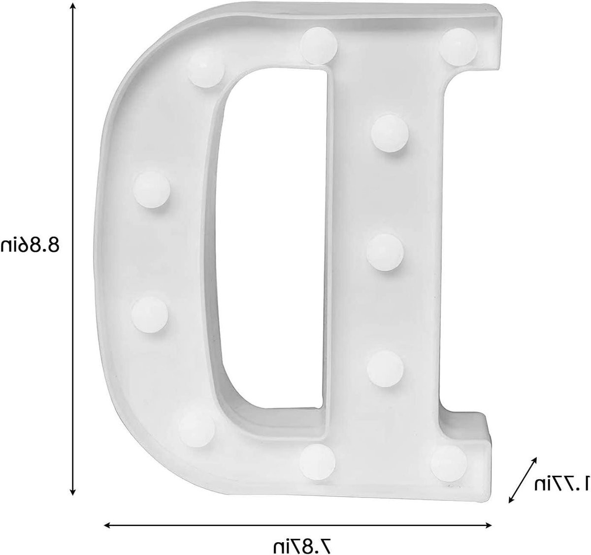 Led Feesttent Letter - Lichtgevende Decoratieve Verlichting - Geel - Hoogte: 22 cm