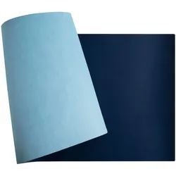 Exacompta 29164E Flexible Schreibunterlage Home Office, aus zweifarbigem Kunstleder (Polyurethan), widerstandsfähig, 43 x 90 cm, marine/himmelfarben