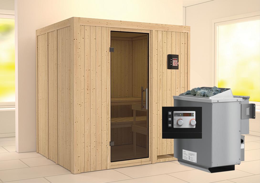 KARIBUHOLZT Sauna Sodin Front ,9kW Bio.Strg graphitf. GGT 09231455