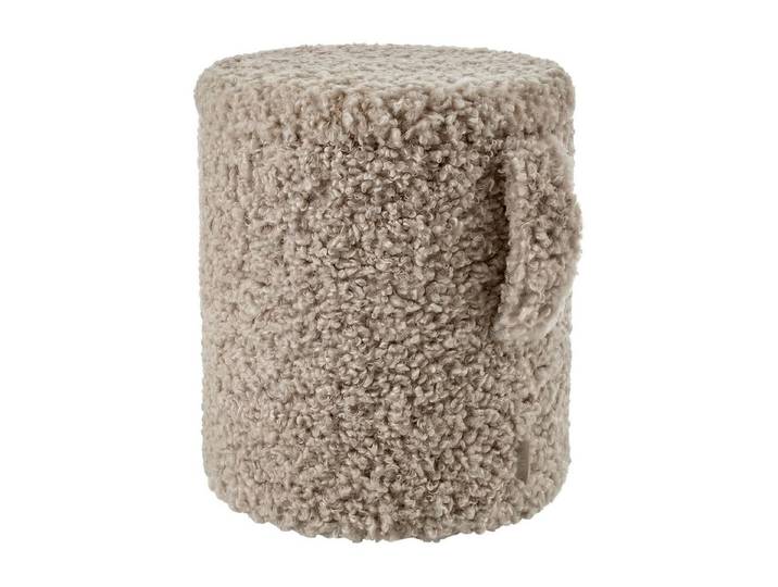 blomus Hocker -TEDDY- Sitzhocker, Kuschelhocker, Wohnzimmerhocker modern (1 Hocker), Flauschig weicher Bezug, Mit Trageschlaufe, zertifiziert