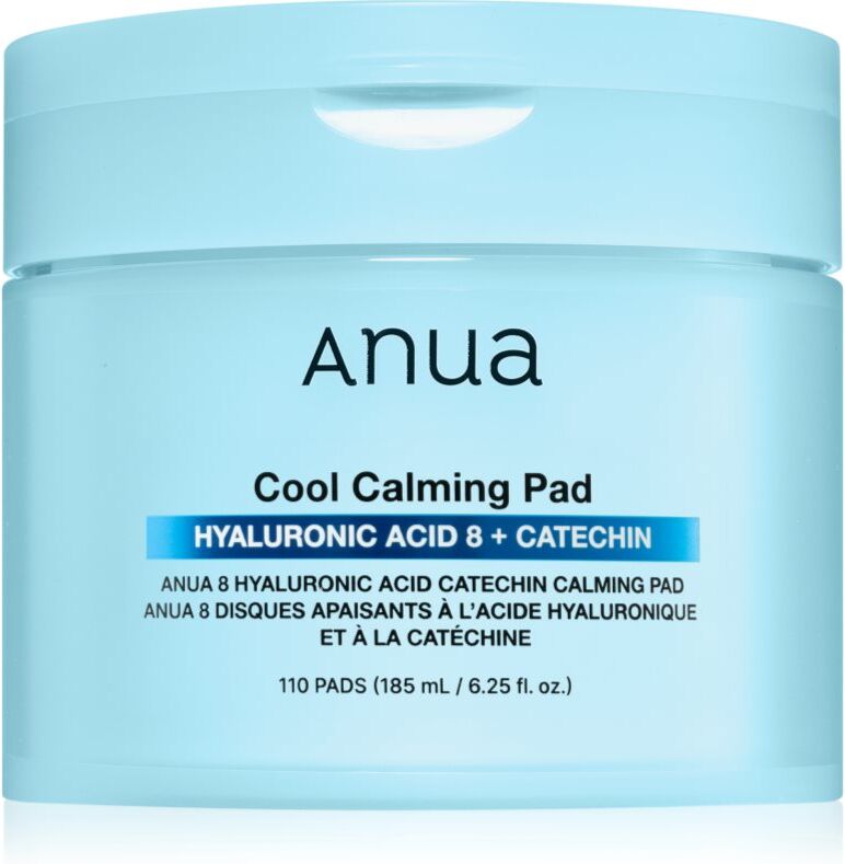 Anua 8 Hyaluronic Acid Catechin Calming Pad soothing pads with cooling effect 110 pc