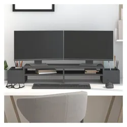 vidaXL Jalonos, Monitor Erhöhung, Grau