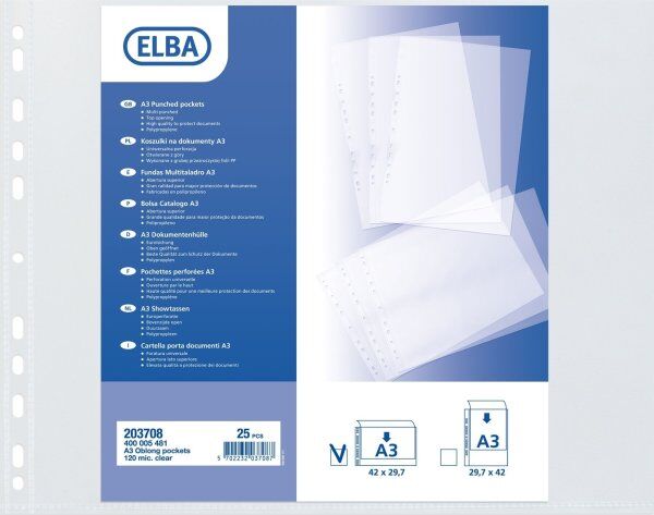 Elba Oxford Lomme A3   Tværformat   120 My   25 Stk.