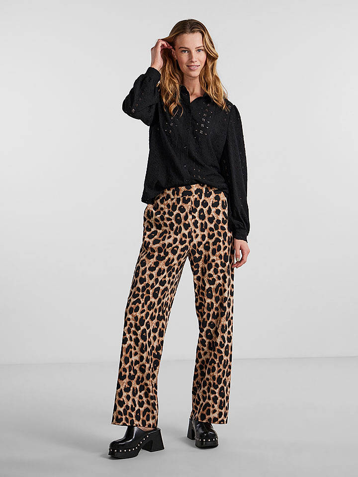 Pieces Marlenehose "Gurla" in Hellbraun - S