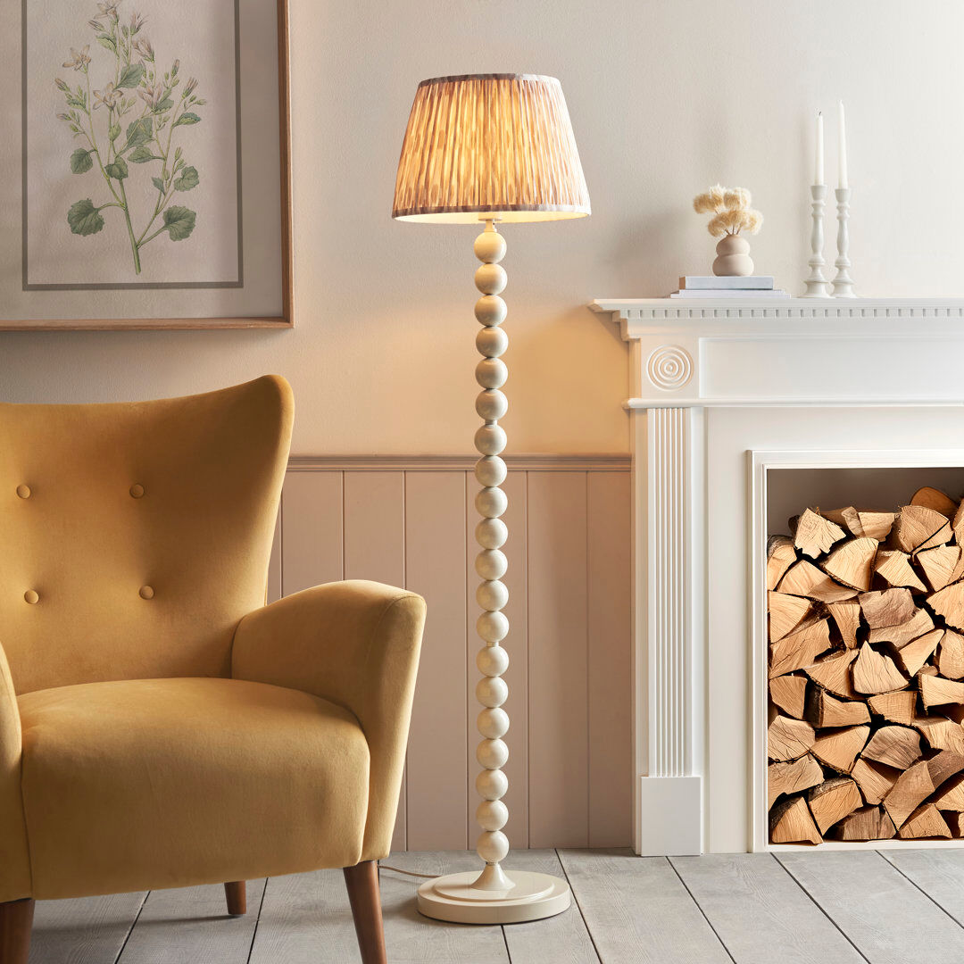 Heritage Hues Higgledy 153.2cm Gloss Traditional Floor Lamp Neutral 153.2cm H X 35cm W X 35cm D