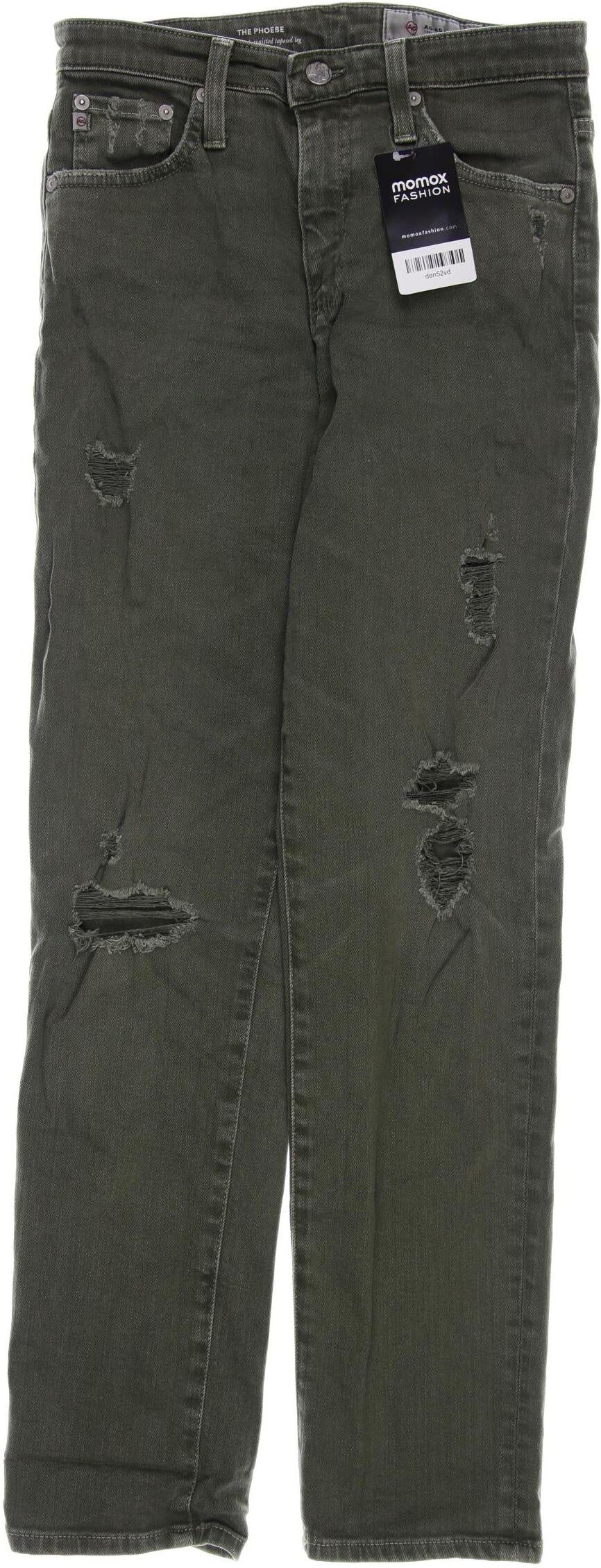 AG Adriano Goldschmied Damen Jeans, Grün, Gr. W27, Baumwolle / Kunstleder - Second Hand