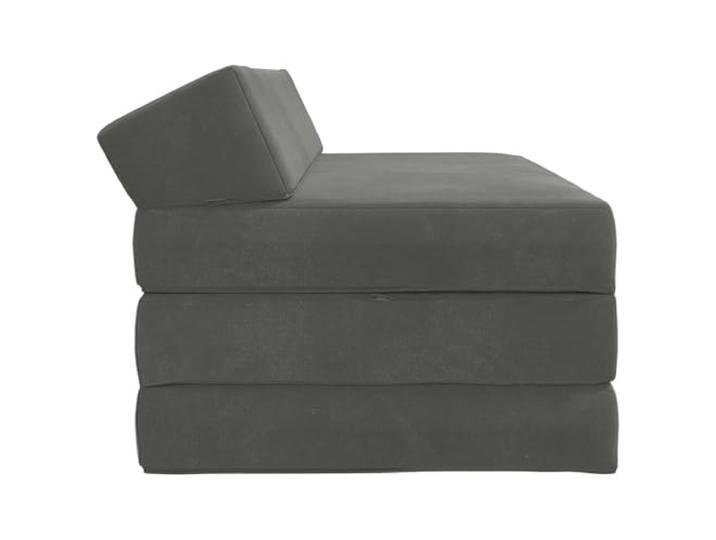 KTHLBRH Schlafsofa klappbar dunkelgrau 120 x 60 x 49 cm Stoff Robuster Schaumstoff, 2-Sitzer, umwandelbar, waschbar, für kleine Räume