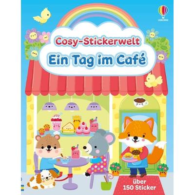Cosy-Stickerwelt: Ein Tag im Café, Taschenbuch von Lesley Sims, Usborne, 978-1-03-570650-1