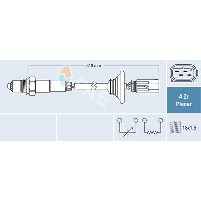 FAE Lambdasonde 77428 nach Katalysator für ROVER LAND