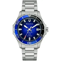 Bulova 98B471 Herren-Automatikuhr Marine Star Stahl/Blau