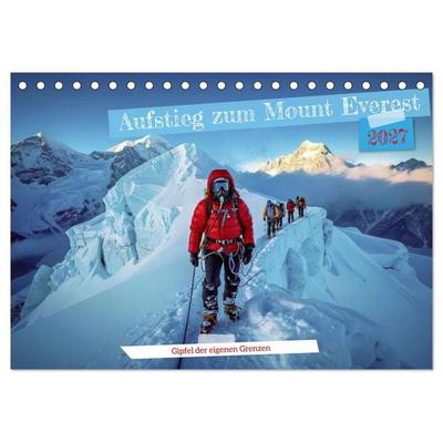 Aufstieg zum Mount Everest (Tischkalender 2027 DIN A5 quer), CALVENDO Monatskalender