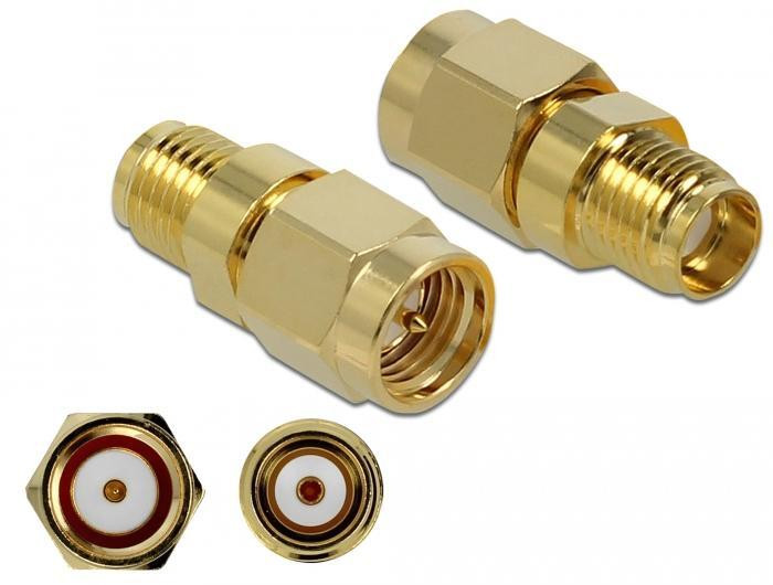 Delock 89972 SMA Connector Goud 50 ohm