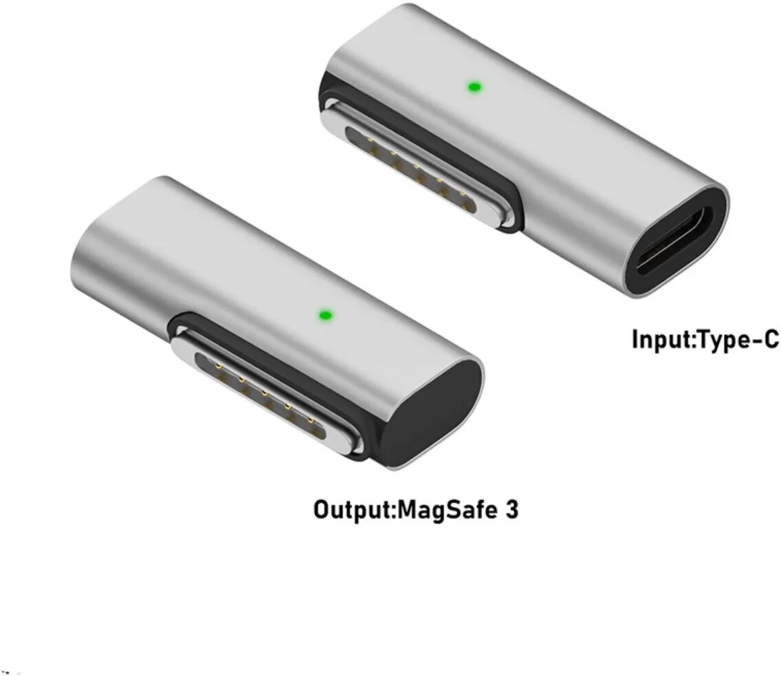 INF Rechtwinkliger Type-C-Buchsen-zu-MagSafe-3 Adapter kompatibel mit MacBook - Aluminiumlegierung, 140W PD Unterstützung