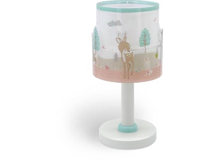 Dalber Kinder Tischlampe Nachttischlampe Nachtlicht Loving Deer Reh, 61271N, G4-4W LED - Glühbirne enthalten, Rosa