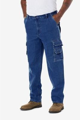 Men's Big & Tall Marine Cargo Pants by Boulder Creek in Indigo (Size 40 40)