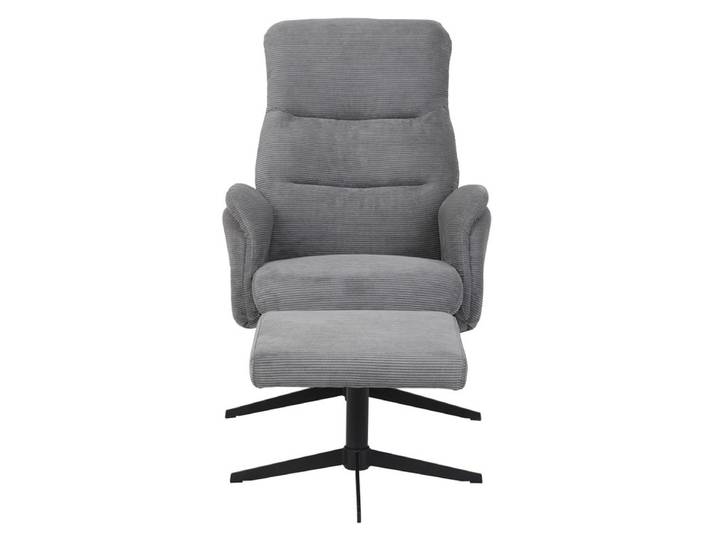 Fauteuil relax pivotant BILLY tissu + repose pied