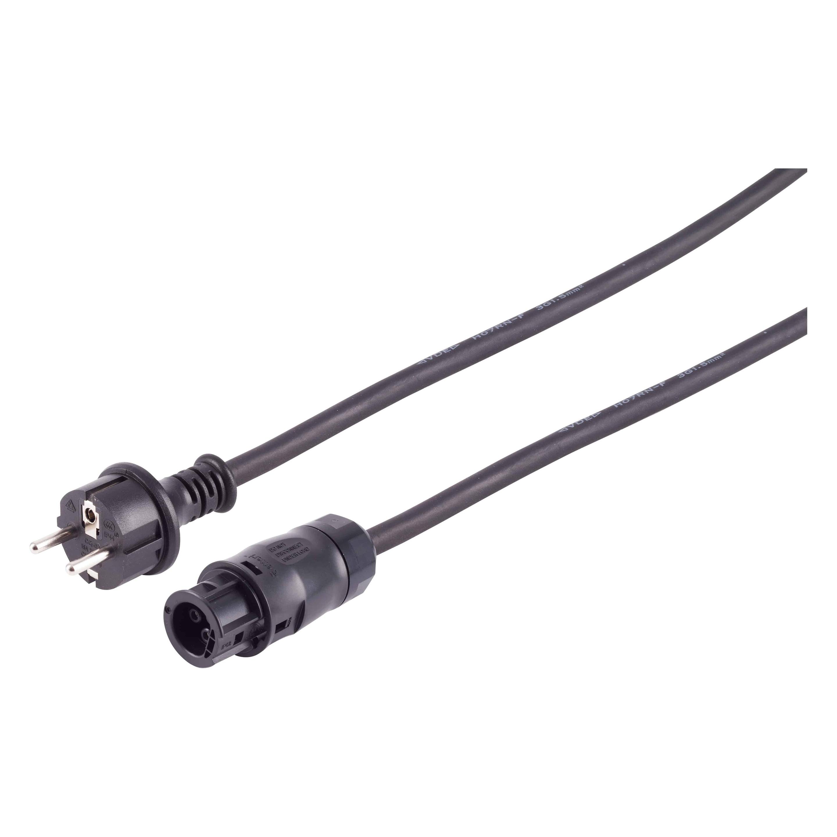 S-Impuls PV Strom-Einspeisekabel, BC01-CEE 7/7, 5m (Solarkabel) (02-40055)
