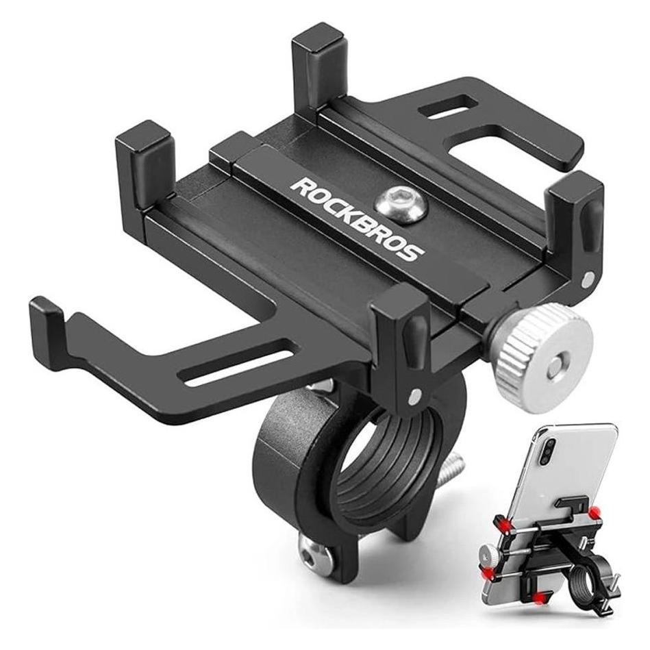 Rockbros 699-BK Fahrrad-Handyhalter aus Aluminiumlegierung - Schwarz (1701423730)