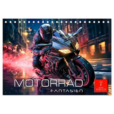 Motorrad Fantasien (Tischkalender 2026 DIN A5 quer), CALVENDO Monatskalender