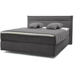 Musterring Boxspringbett JustB! 180 x 200 cm Stoff Grau