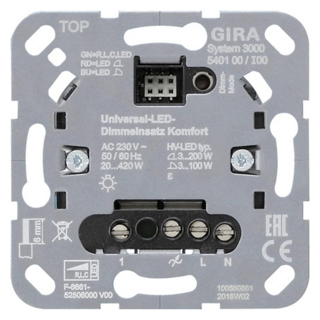 Gira System 3000 Universal LED 540100 Komfort Dimmeinsatz (540100)