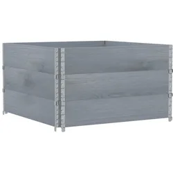 Helloshop26 - Hochbeet für Pflanzen Blumen Terrasse Garten 100 x 100 cm massives Kiefernholz grau 02_0037240