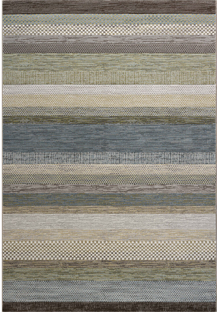 Borough Wharf Tarrant Striped Area Rug Green Rectangle 240 x 330cm
