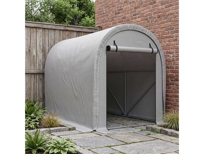 Outsunny Abri Portable 8'x5' Tente Vélo Acier Gris Résistant Eau