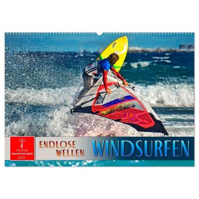 Windsurfen - endlose Wellen (Wandkalender 2027 DIN A2 quer), CALVENDO Monatskalender