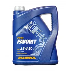 15W-50 Mannol 7510 Favorit Motoröl 5 Liter