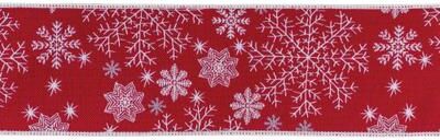 Melrose International "Festive Snowflake Ribbon 4"" x 5 yds."