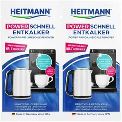Heitmann Schnell-Entkalker 2x20 g leistungsstark dank patentierter Formel, lebensmittelsicher
