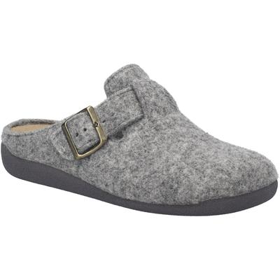 Hausschuh JOSEF SEIBEL "Cara 01, grau", Damen, Gr. 38, grau, Obermaterial: 100% Textilmaterial TEXMAT., Schuhe Hausschuh